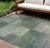 9' X 12' Olive Green And Gray Abstract Washable Indoor Outdoor Area Rug Transitional Style - Olive Green, Gray Color