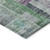 8' X 10' Artichoke Green Charcoal And Purple Striped Washable Indoor Outdoor Area Rug