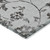 9' X 12' Gray Charcoal And Silver Floral Washable Indoor Outdoor Area Rug