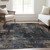 10' X 14' Charcoal Gray And Silver Abstract Washable Indoor Outdoor Area Rug Transitional Style - Charcoal, Gray, Silver Color