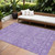 10' X 14' Plum And Lavender Floral Washable Indoor Outdoor Area Rug