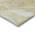 9' X 12' Gold Beige And Ivory Abstract Washable Indoor Outdoor Area Rug