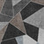 8' X 10' Chocolate Gray And Charcoal Geometric Washable Indoor Outdoor Area Rug