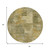 8' Khaki Beige And Wheat Round Abstract Washable Indoor Outdoor Area Rug