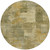 8' Khaki Beige And Wheat Round Abstract Washable Indoor Outdoor Area Rug