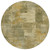 8' Khaki Beige And Wheat Round Abstract Washable Indoor Outdoor Area Rug
