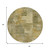 8' Khaki Beige And Wheat Round Abstract Washable Indoor Outdoor Area Rug