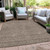 9' X 12' Brown And Beige Geometric Washable Indoor Outdoor Area Rug Transitional Style - Brown, Beige Color