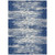 9' X 12' Navy Blue And Ivory Striped Washable Indoor Outdoor Area Rug - 608219058364