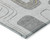 9' X 12' Gray Silver And Gold Geometric Washable Indoor Outdoor Area Rug
