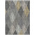 8' X 10' Pewter Gray And Gold Argyle Washable Indoor Outdoor Area Rug
