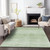 8' X 10' Artichoke Green And Green Abstract Washable Indoor Outdoor Area Rug