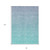 8' X 10' Sky Blue And Teal Blue Ombre Washable Indoor Outdoor Area Rug