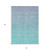 8' X 10' Sky Blue And Teal Blue Ombre Washable Indoor Outdoor Area Rug