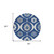 8' Navy Blue And Ivory Round Medallion Washable Indoor Outdoor Area Rug - Navy Blue, Ivory