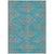 9' X 12' Teal Blue And Pink Geometric Washable Indoor Outdoor Area Rug
