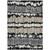 10' X 14' Black Silver And Gray Striped Washable Indoor Outdoor Area Rug