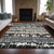 10' X 14' Black Silver And Gray Striped Washable Indoor Outdoor Area Rug