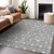 10' X 14' Gray And Light Gray Geometric Washable Indoor Outdoor Area Rug