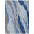 9' X 12' Blue Gray And Ivory Abstract Washable Indoor Outdoor Area Rug