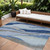 9' X 12' Blue Gray And Ivory Abstract Washable Indoor Outdoor Area Rug