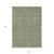 9' X 12' Sage Gray And Ivory Polka Dot Washable Indoor Outdoor Area Rug