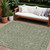 9' X 12' Sage Gray And Ivory Polka Dot Washable Indoor Outdoor Area Rug