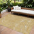 10' X 14' Gold Charcoal And Ivory Abstract Washable Indoor Outdoor Area Rug