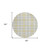 8' Yellow And Gray Round Plaid Washable Indoor Outdoor Area Rug