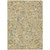 8' X 10' Wheat Blue And Ivory Floral Washable Indoor Outdoor Area Rug