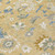 8' X 10' Wheat Blue And Ivory Floral Washable Indoor Outdoor Area Rug