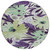 8' Purple And Lavender Round Floral Washable Indoor Outdoor Area Rug