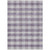 10' X 14' Lavender And Ivory Plaid Washable Indoor Outdoor Area Rug