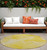 8' Round Gold Abstract Washable Non Skid Indoor Outdoor Area Rug