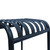 Set of Two 30" Dark Blue Steel Backless Bar Height Bar Chairs