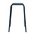 Set of Two 30" Dark Blue Steel Backless Bar Height Bar Chairs