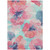 9' X 12' Pink And Sky Blue Floral Washable Indoor Outdoor Area Rug