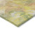 9' X 12' Green And Yellow Abstract Washable Indoor Outdoor Area Rug