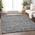 8' X 10' Gray Oriental Washable Indoor Outdoor Area Rug