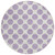 8' Lavender And Ivory Round Polka Dot Washable Indoor Outdoor Area Rug