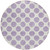 8' Lavender And Ivory Round Polka Dot Washable Indoor Outdoor Area Rug