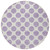 8' Lavender And Ivory Round Polka Dot Washable Indoor Outdoor Area Rug
