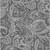 9' X 12' Gray Charcoal And Ivory Paisley Washable Indoor Outdoor Area Rug