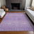 9' X 12' Lavender And Purple Tribal Washable Indoor Outdoor Area Rug