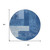 8' Navy Blue And Sky Blue Round Geometric Washable Indoor Outdoor Area Rug Transitional Style - Navy Blue, Sky Blue Color
