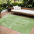 10' X 14' Green And Ivory Abstract Washable Indoor Outdoor Area Rug Transitional Style - Green, Ivory Color
