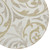 8' Ivory Beige And Taupe Round Floral Washable Indoor Outdoor Area Rug