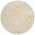 8' Round Gold and White Round Abstract Washable Non Skid Indoor Outdoor Area Rug - Gold, White