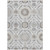 8' X 10' Silver Gray And Taupe Floral Washable Indoor Outdoor Area Rug
