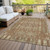 9' X 12' Orange Taupe And Beige Moroccan Washable Indoor Outdoor Area Rug